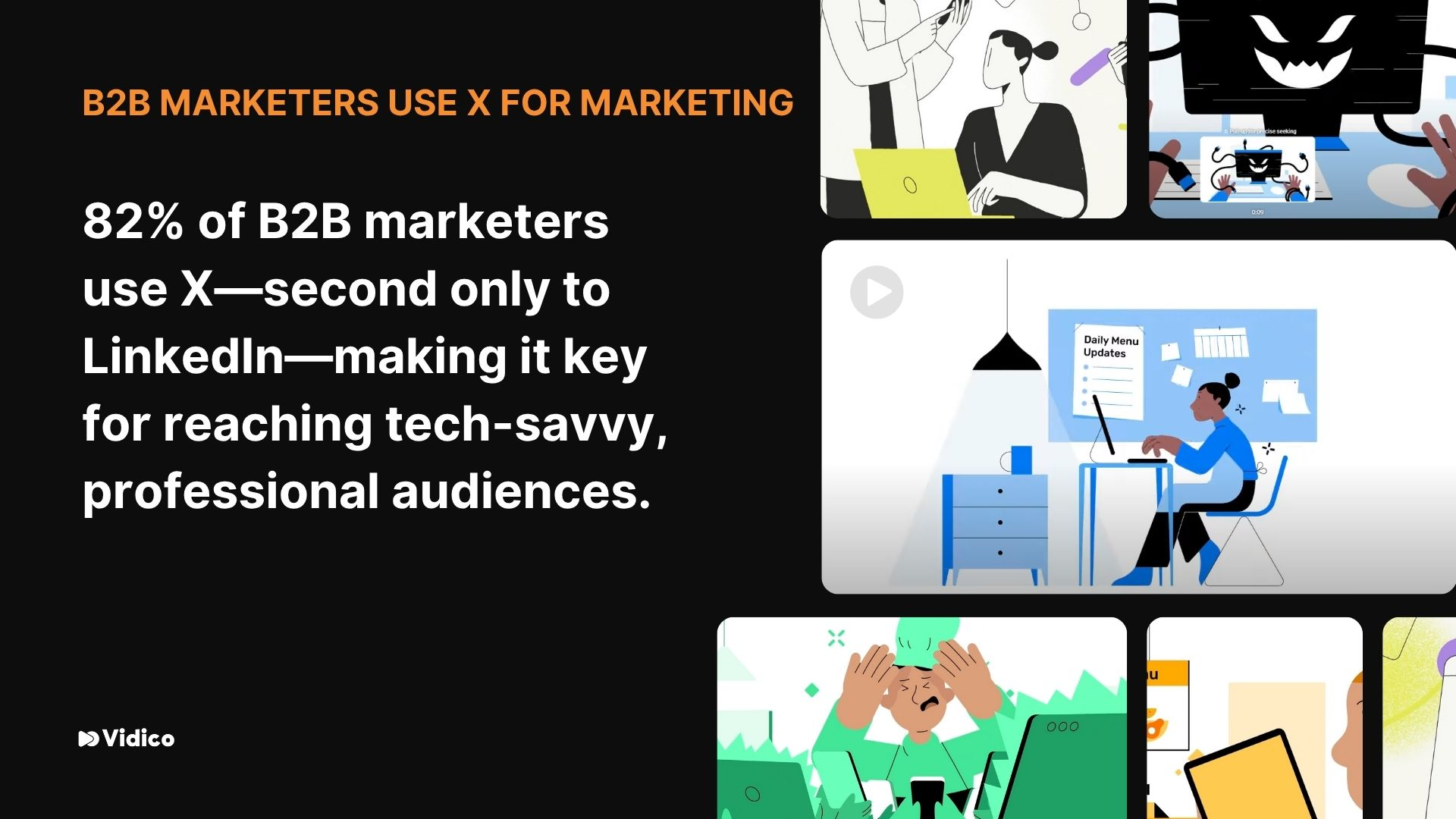 Infographics about B2B marketers use X for marketing