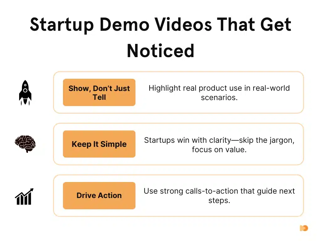 Infographics about Startup Demo Videos That Get Noticed