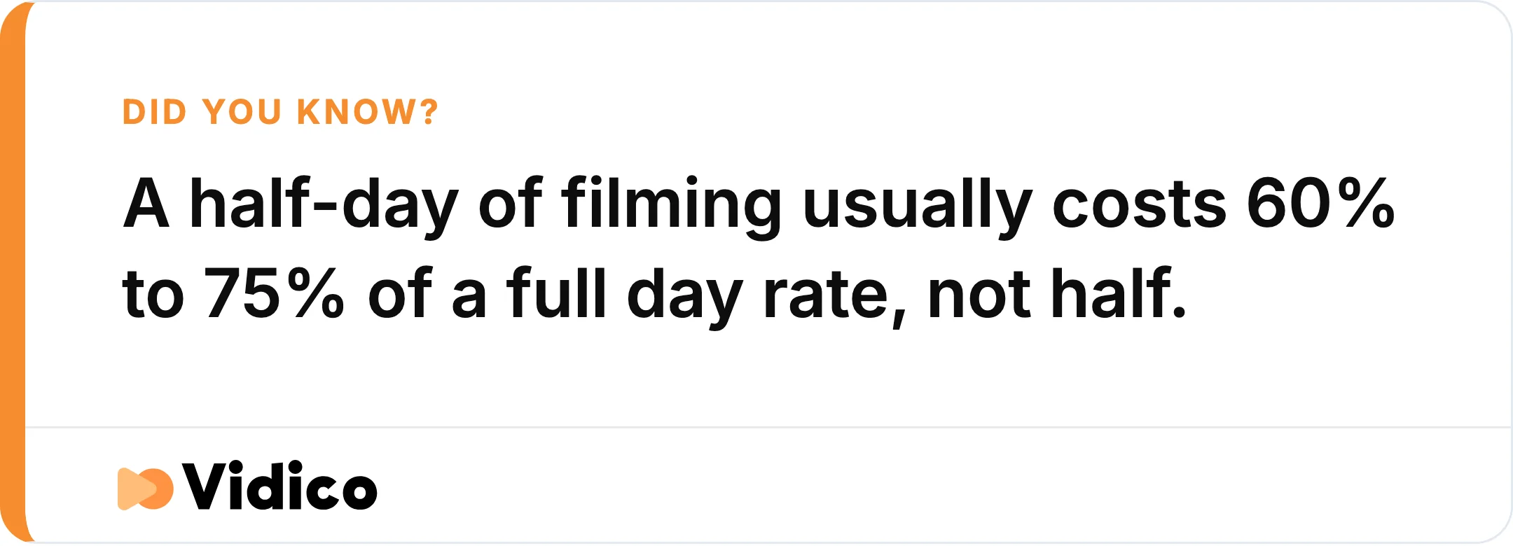 Booking a half-day does not halve the price: it usually costs 60% to 75% of a full day rate.