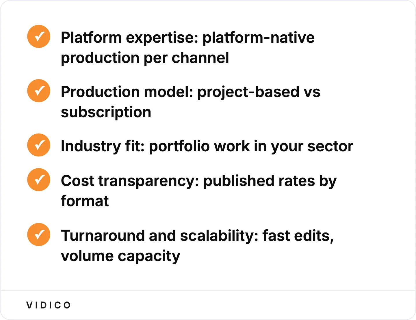Five things to weigh before signing a social video production partner.