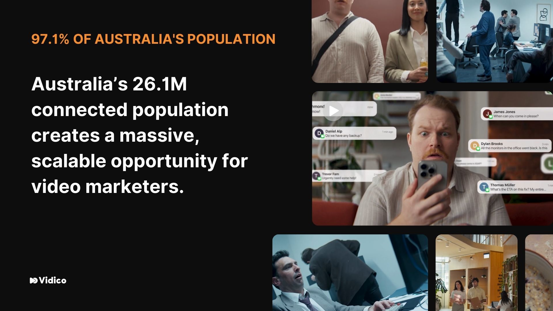 1. 97.1% of Australia's population is online
