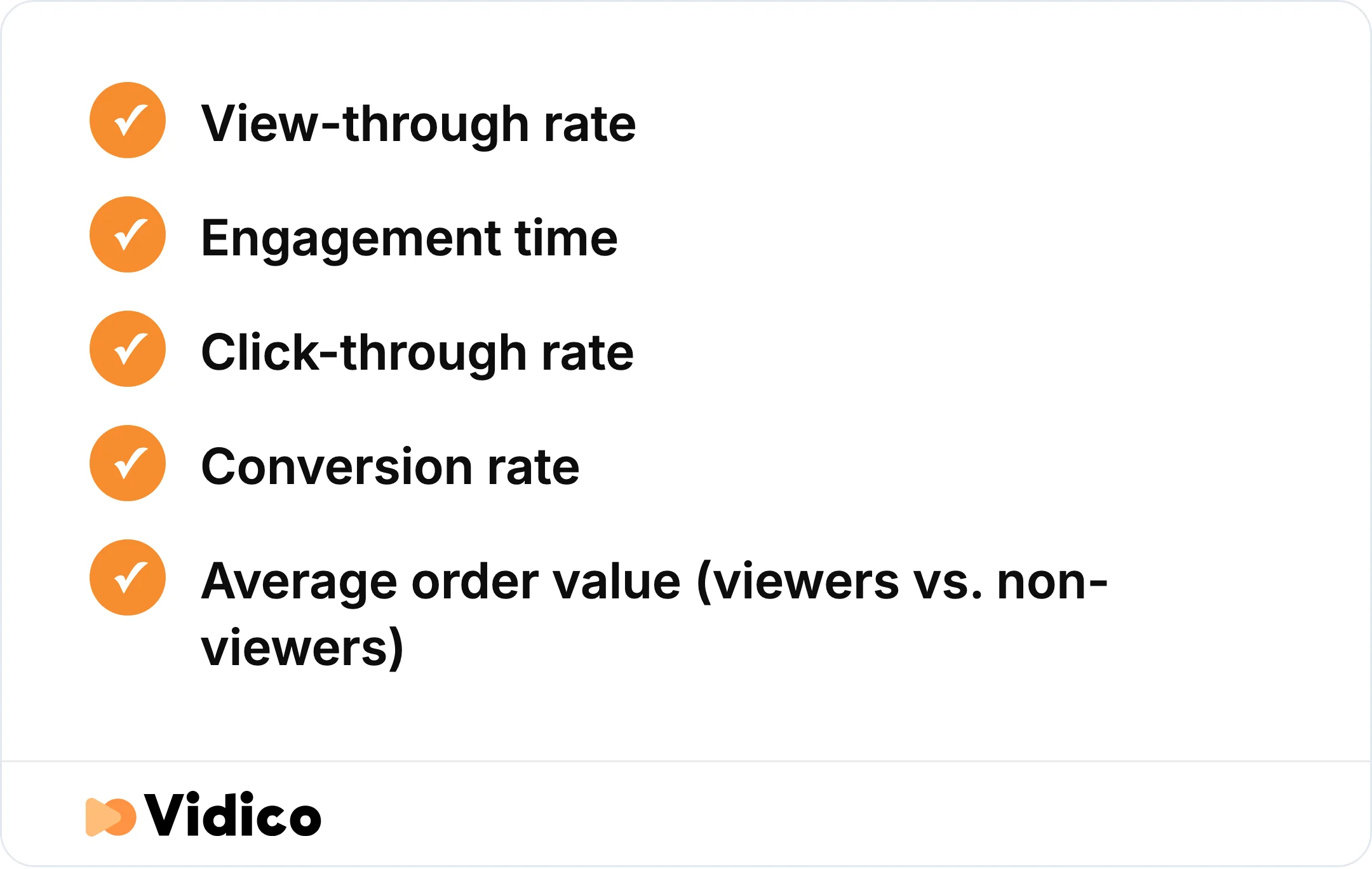 Five metrics to track when measuring ecommerce video ad ROI.
