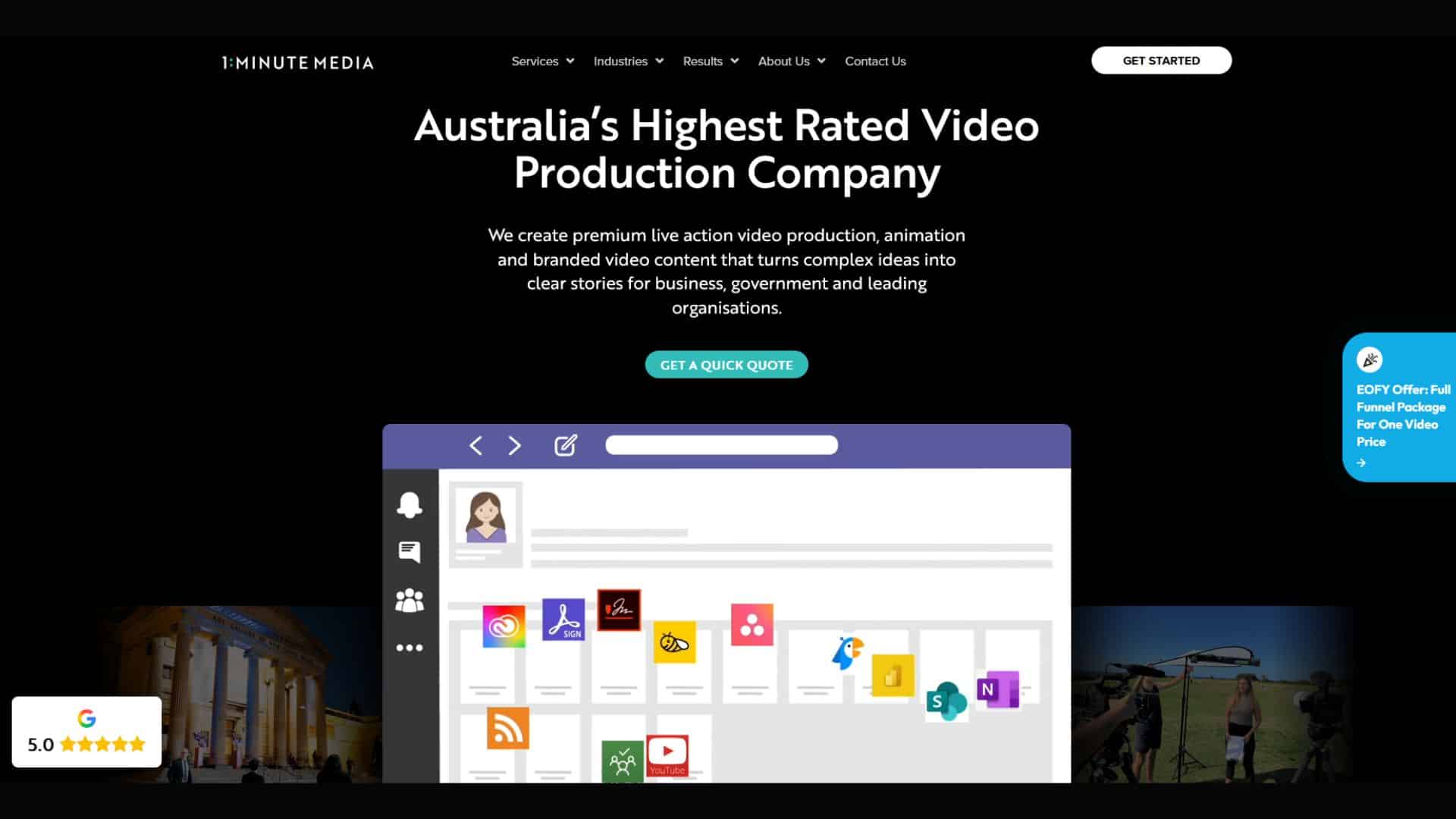 1 Minute Media Website