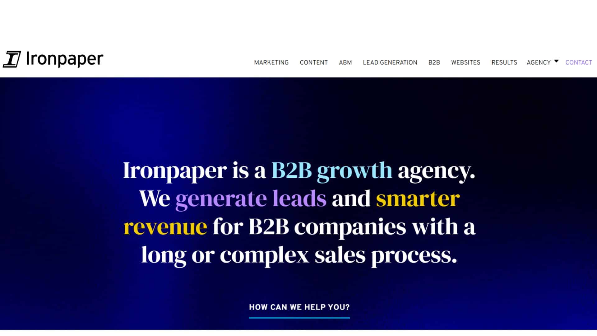 Ironpaper website