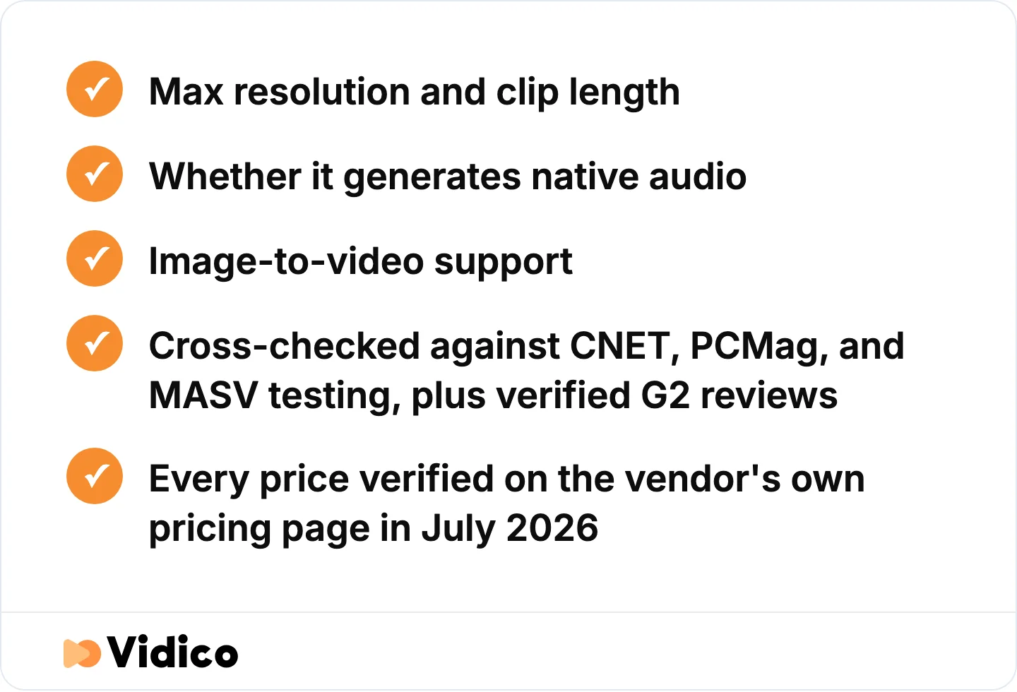 The specs and sources every tool on this list was judged against.