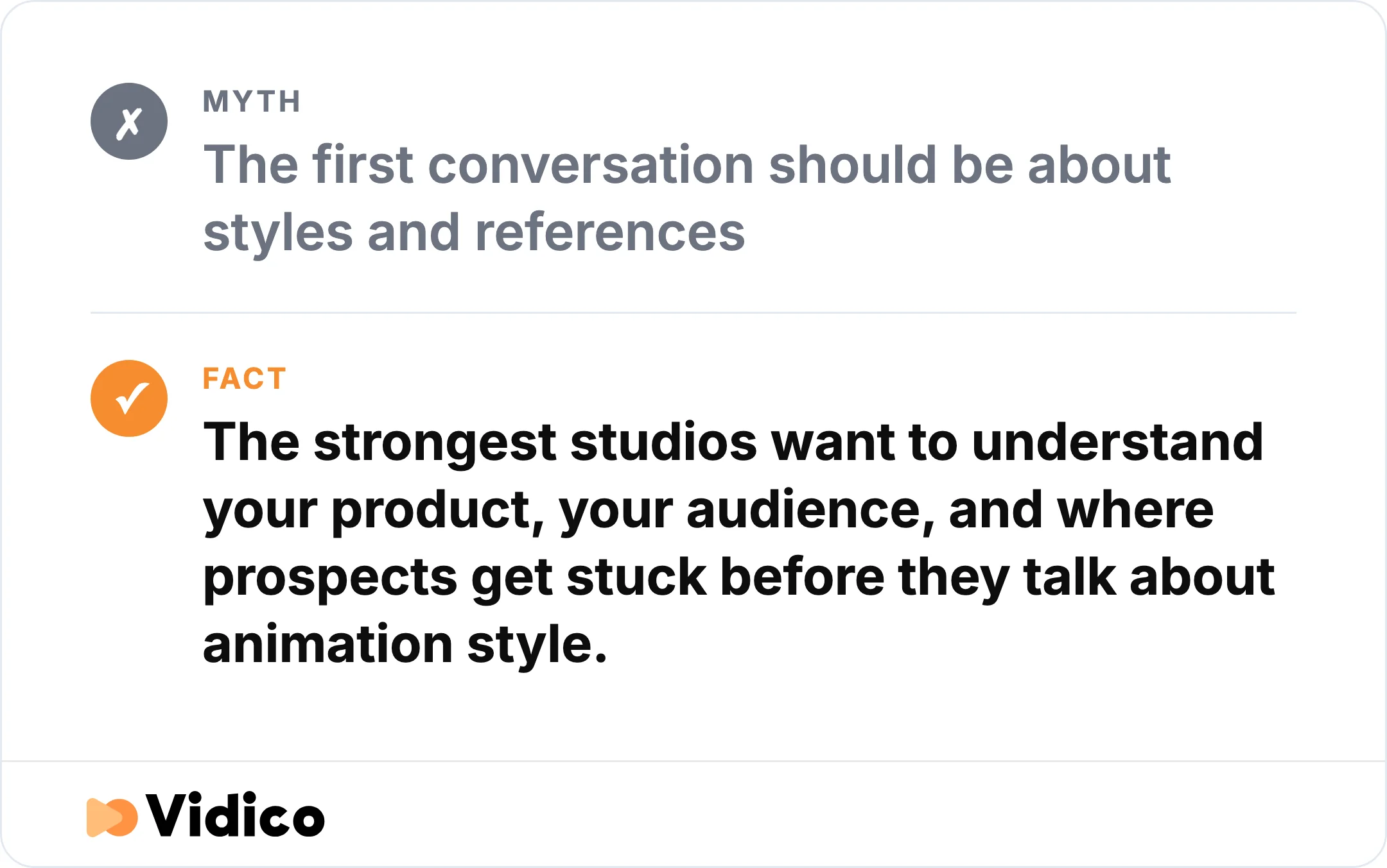 A studio that opens with visual style instead of your product and audience is a red flag.